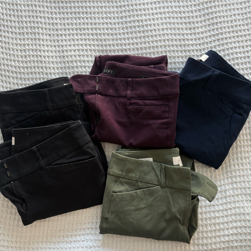 LOFT Women’s Skinny Ankle Dress Pants (5 Pairs)